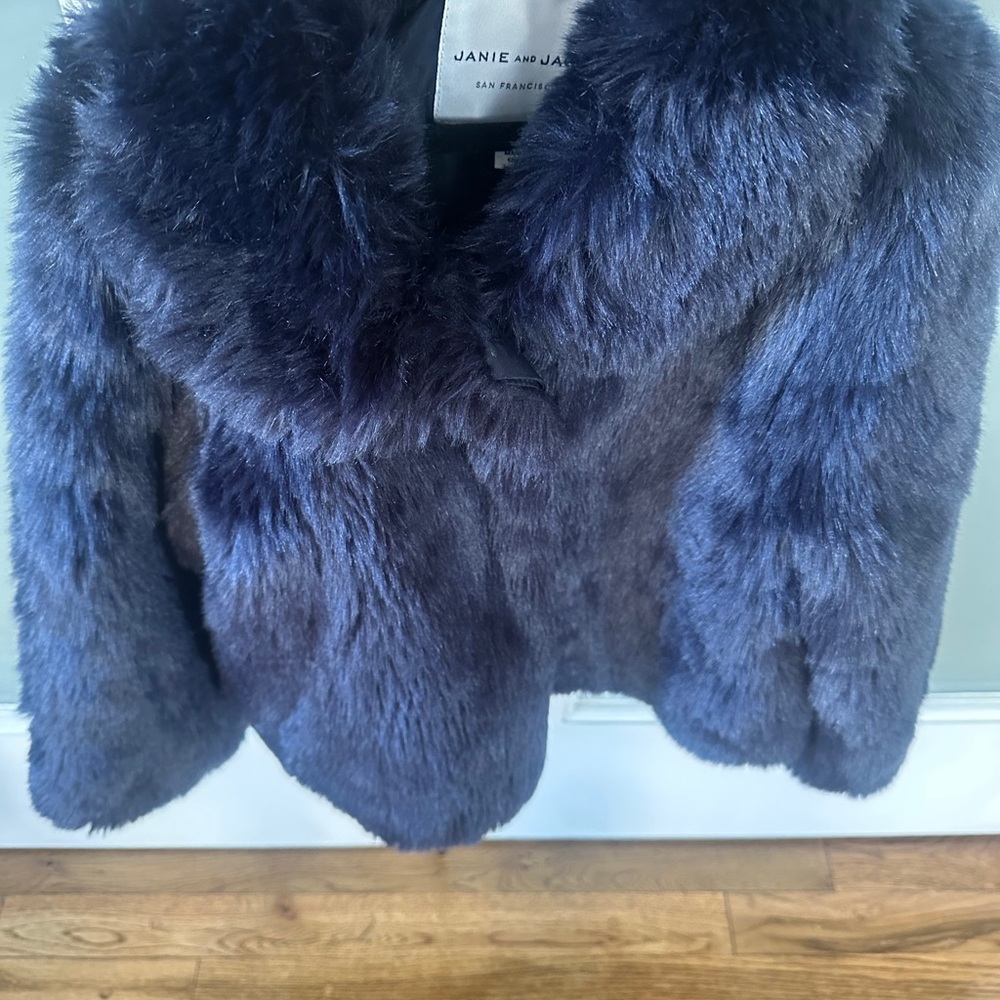 Janie and Jack Midnight Faux Fur Coat